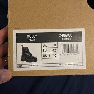 Dr. Martens Molly Black Leather Boots